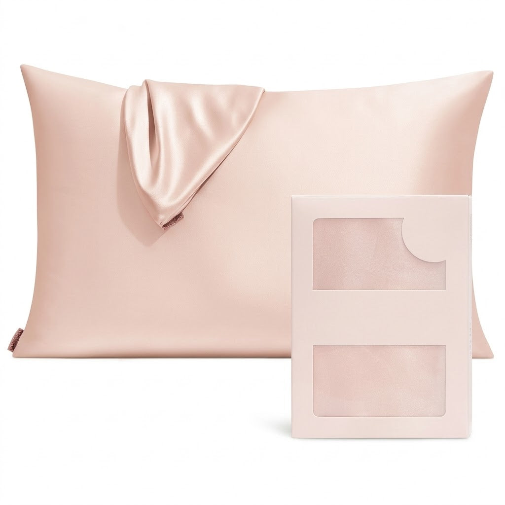 Pure Mulberry Silk Pillowcase in Rose Gold